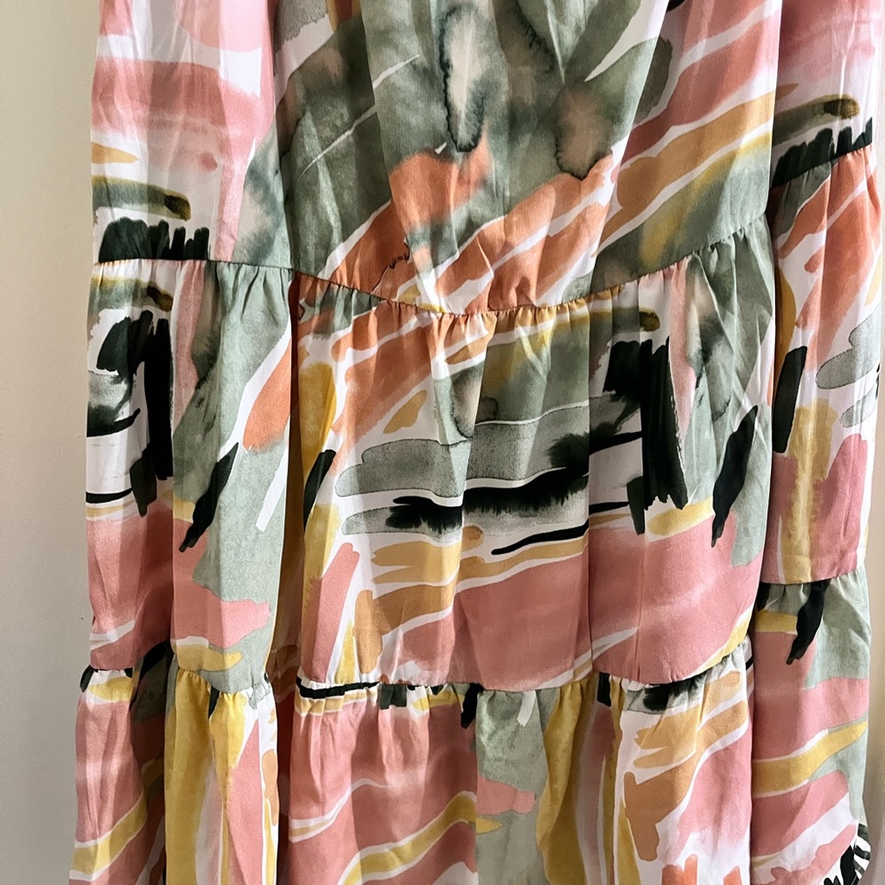 Multicolor Abstract Print Dress - Picture 3 of 3